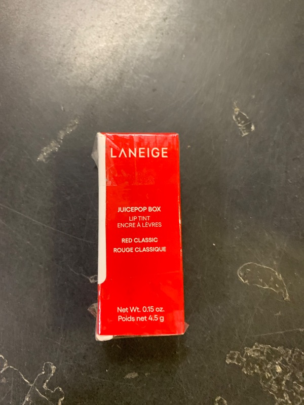 Photo 1 of LANEIGE JuicePop Box Lip Tint: Long-Lasting Hydrating Lightweight Tint, Buildable Juicy Color & Nourishing Shine, K-Beauty Lip Essential for Long-Lasting Comfort, Red Classic