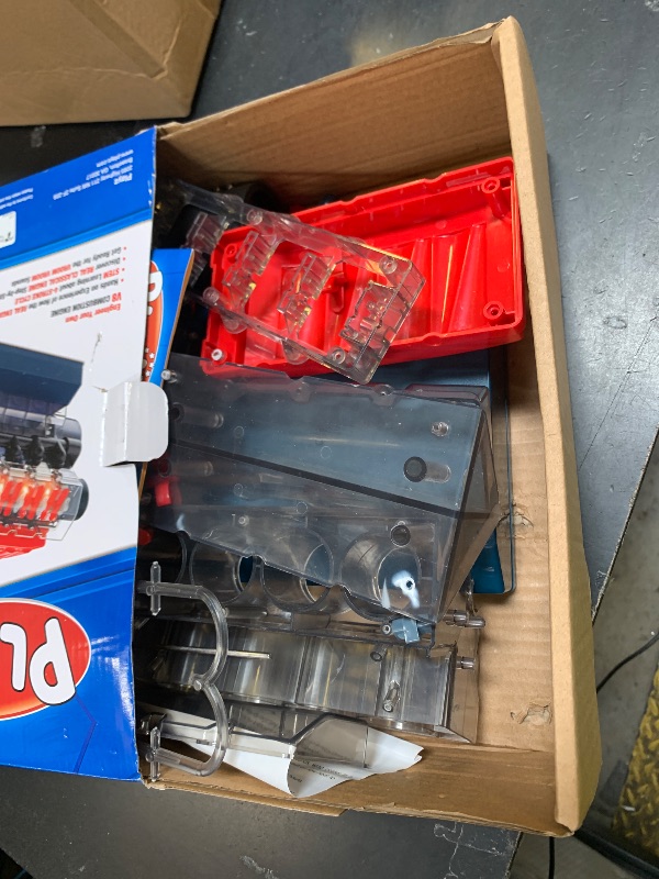 Photo 1 of Playz V8 Combustion Engine Model Kit That Runs - Build Your Own STEM Mini V8 Model Engine Kit for Adults & Kids Age 12+, Visible V8 Mini Engine Kit That Works for Adult w/ 270 STEM Parts
