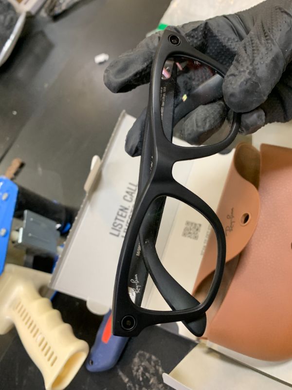 Photo 1 of Ray-Ban Meta (Gen 1), Wayfarer, Matte Black | Smart AI Glasses for Men, Women —12 MP Camera, Open-Ear Speakers for Audio, Video Recording and Bluetooth —Transitions® Green Lenses —Wearable Technology