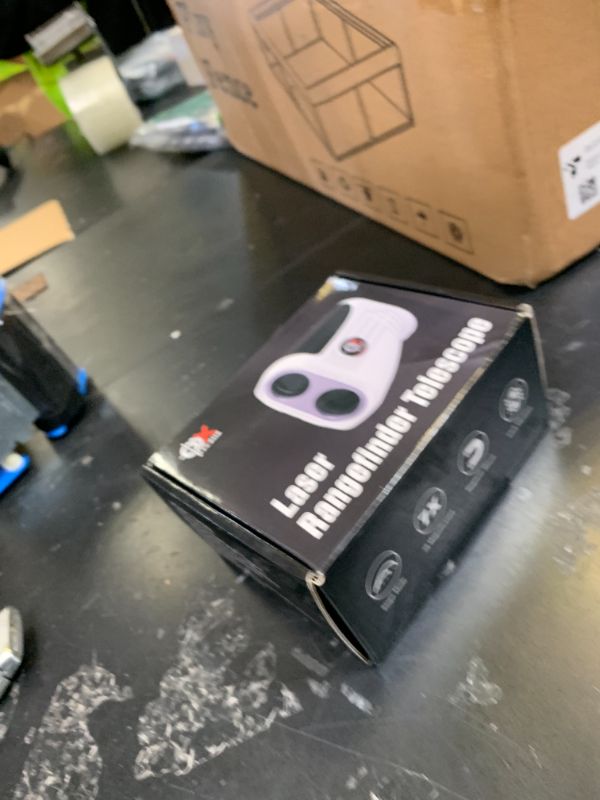 Photo 1 of Leexox Golf Rangefinder with Slope Switch, Rechargeable Range Finder with Flag Lock Vibration, 7X Magnification Golf Rangefinder 1200 Yards, Portable with Magnetic Stripe – Tournament Legal, White