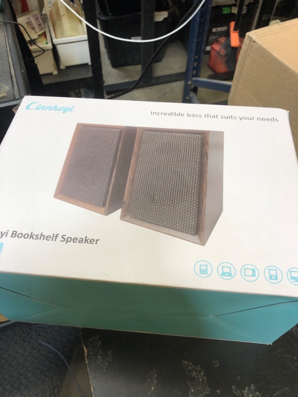 Photo 1 of ?2026 Upgraded? Passive Bookshelf Speakers – 40W Hi-Fi Computer Speakers with Powerful Bass, Bluetooth/USB/RCA/AUX Inputs – 2.0 Wooden PC/TV Speakers for Laptop, Turntable