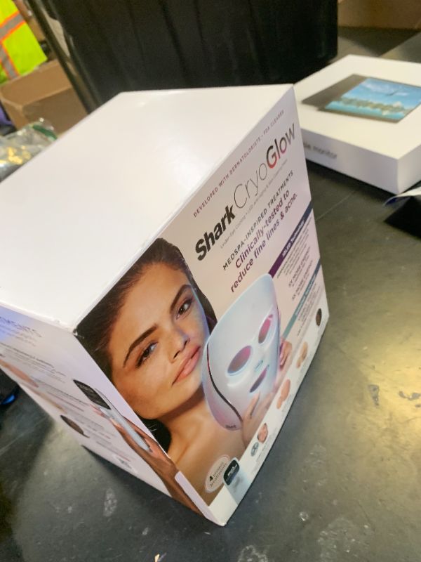 Photo 1 of Shark CryoGlow LED Face Mask with Under-Eye Cooling, Anti-Ageing & Blemish Repair, Red & Blue LED, Infrared Light Therapy, USB-C, Remote Control, Storage Bag, Blue Frost, FW312