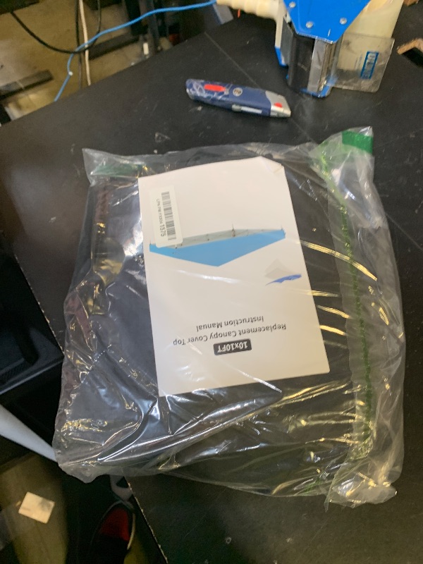 Photo 1 of 10×10 Canopy Replacement Top, Pop Up Canopy Replacement Tent Cover for Straight Leg Frame, Waterproof Canopy Top Cover for Garden Patio Camping (Top Only)(Black)