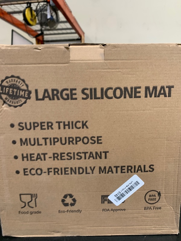 Photo 1 of 2Pack Large Silicone Mats for Kitchen Counter, 48''x24''(120cmx60cm) Heat Resistant Mat for Kitchen Island, Waterproof Multipurpose Countertop Protector, Black