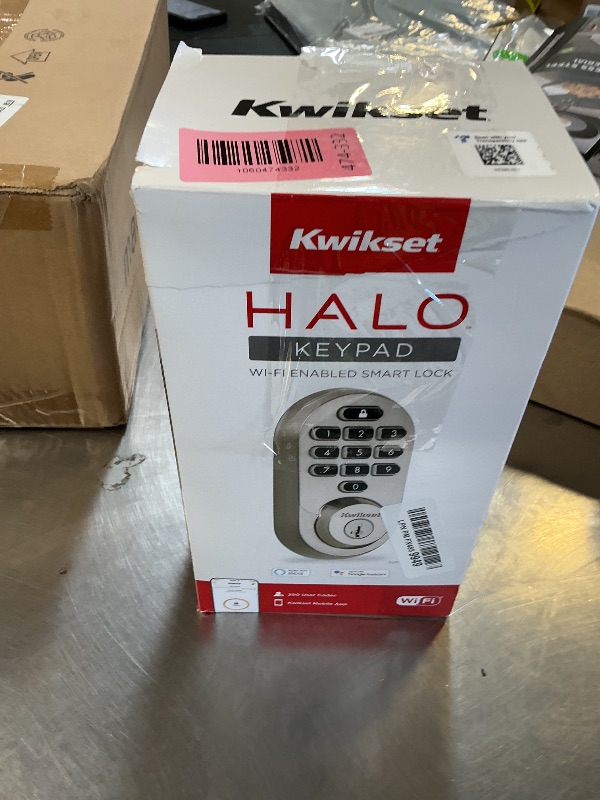 Photo 1 of Kwikset Halo Wi-Fi Smart Lock, Keyless Entry Door Deadbolt, Geofence Auto-Unlock, Grade AAA Certified, No Hub Required Easy Install, Satin Nickel Lifetime Finish Warranty, Backlit Keypad