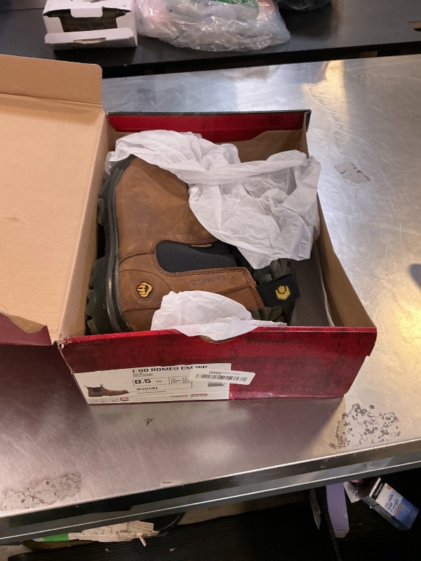 Photo 1 of Wolverine Men's I-90 Waterproof Composite-Toe Romeo Slip-On Boot, Sudan Brown, 8.5 Extra Wide US