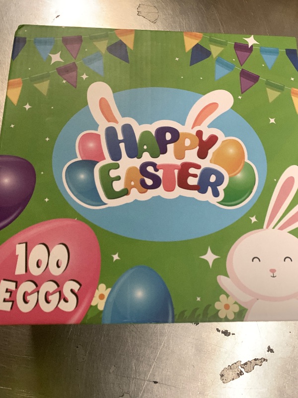 Photo 1 of 100 Pack 2.4" Colorful Fillable Easter Eggs with 6 Surprise Golden Eggs, Plastic Easter Egg Empty for Easter Egg Hunt Party Favors Kids Easter Basket Stuffers Fillers Classroom Prizes for Boys Girls
