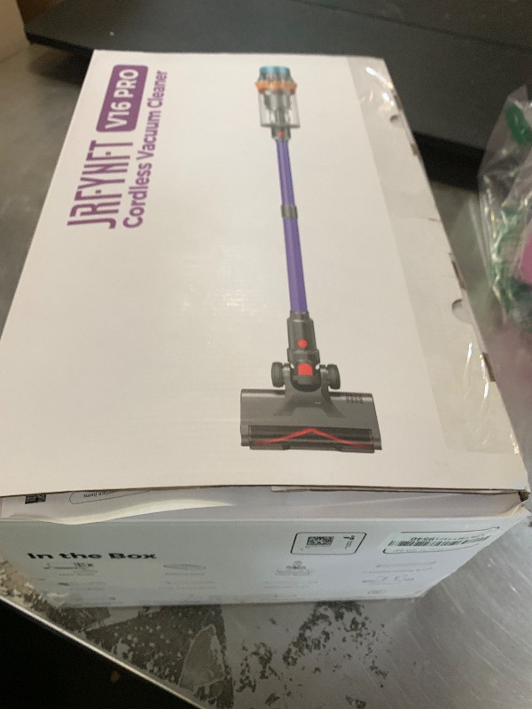 Photo 1 of FOR PARTS----****************JRFYHFT Cordless Vacuum Cleaner, 55KPA 70Min 650W Motor Powerful Vacuum Cleaners for Home, Self-Stand Cordless Stick Vacuum Rechargeable Anti-Tangle/LED Screen/1.8L (2)