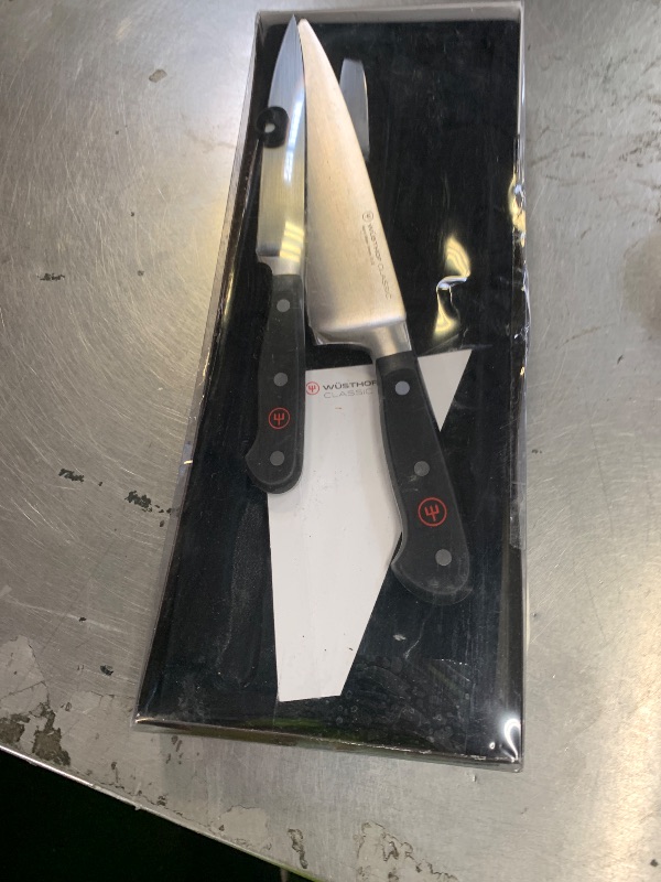 Photo 1 of WÜSTHOF Classic 3-Piece Chef's Knife Set, Black