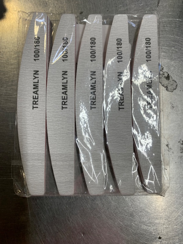 Photo 1 of 10 Pcs Rough Nail File 100/180 Grit, Heavy Duty Nail Files for Acrylic/Natural Nails, Emery Boards for Nails, Strong Finger Nail Filler, Coarse Nail File for Home and Salon Use