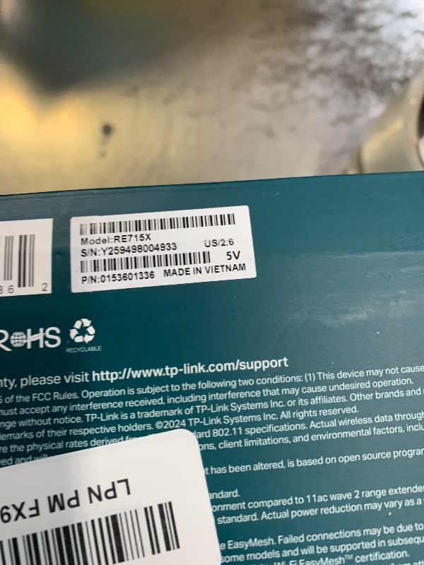 Photo 1 of TP-Link AX3000 WiFi 6 Range Extender | PCMag Editor's Choice | Dual-Band Wireless Repeater w/Ethernet Port | Up to 2400 Sq. Ft., 64 Devices | Internet Signal Booster | APP Setup | EasyMesh (RE715X)