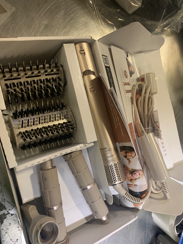 Photo 1 of Shark FlexStyle Air Styling & Drying System, Powerful Hair Dryer Brush & Multi-Styler with Auto-Wrap Curlers, Paddle Brush, Oval Brush, Concentrator Attachment, Stone, HD430