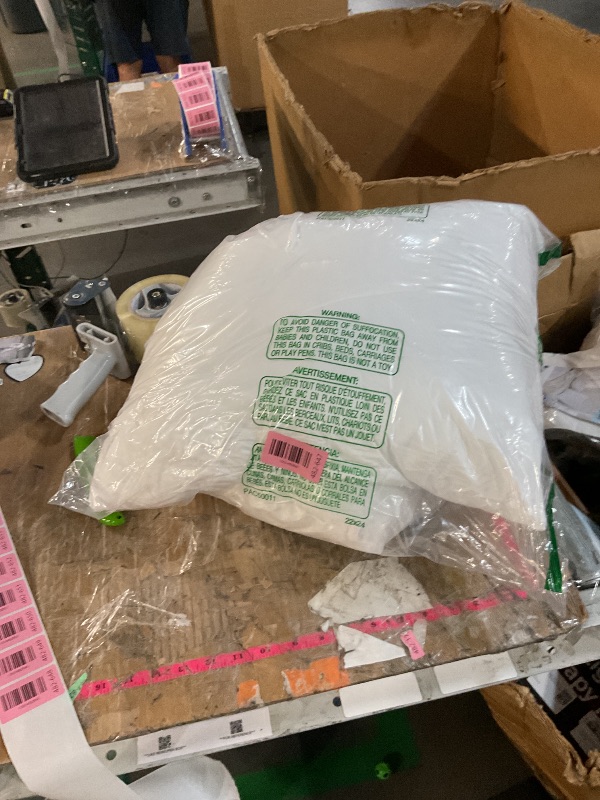 Photo 1 of ***STOCK PHOTO FOR REFERENCE ONLY, ONE PILLOW IS SMALLER(12x16)***Throw Pillows Insert Set of 2, White 20x20 in Pillow Inserts with 100% Cotton Cover,Bed and Couch Decorative Stuffer Pillows,Indoor Pillows for Sofa