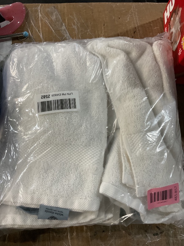 Photo 1 of ***(MISSING PARTS)***Luxury White Hand Towels - Soft 100% Turkish Cotton | Highly Absorbent Hotel spa Bathroom Towel Collection | 16x30 Inch | Set of 6