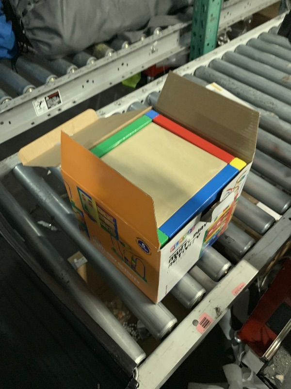 Photo 1 of (missing pieces) Wooden Activity Play Cube 6 in-1 for Baby with Removable Bead Maze, Shape Sorter, Abacus Counting Beads & Numbers