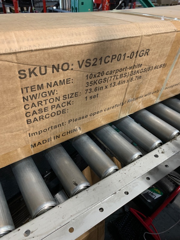 Photo 1 of ***FACTORY SEALED***
10x20 ft Heavy Duty Car Canopy Galvanized Frame Carport Outdoor Party Tent Boat Shelter with Reinforced Structure, No Sidewall - Light Grey