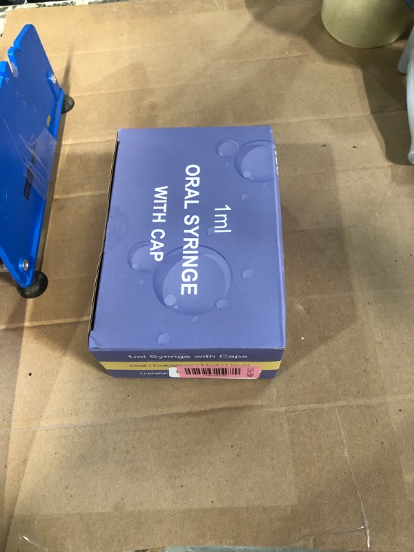 Photo 1 of ***FACTORY SEALED*** 50 Pcs 1ml Syringes with Caps Oral Dispenser Individually Sterile Warpped for Medicine Dropper, Colostrum Collect Feeding Pets, Liquid