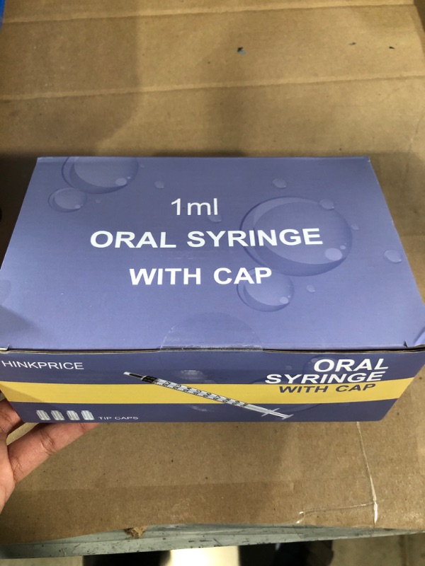 Photo 1 of ***FACTORY SEALED*** 50 Pcs 1ml Syringes with Caps Oral Dispenser Individually Sterile Warpped for Medicine Dropper, Colostrum Collect Feeding Pets, Liquid