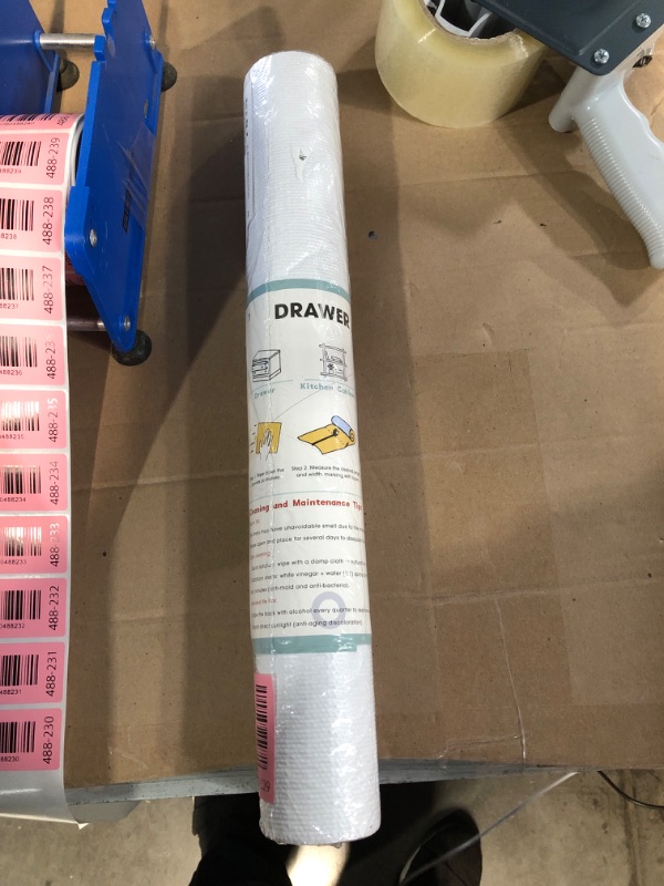 Photo 1 of ***FACTORY SEALED*** Beautysaid Shelf and Drawer Liner for Kitchen Cabinet, Non Adhesive Non Slip Shelf Paper Waterproof Washable Thickened for Dresser Pantry Shelve Bathroom Protector Liner(White,18 in x 10 FT)