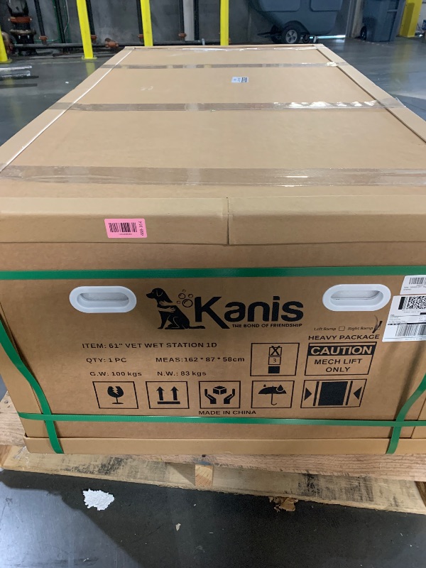 Photo 1 of ***FACTORY SEALED (OPEN FOR INSPECTION)******TRUCK/TRAILER PICKUP ONLY***KANIS Professional Dog Washing Station - 304 Stainless Steel Pet Wash Sink & Grooming Bathtub w/Shower, Floor Grates and Storage for Large, Medium & Small Pets (61", 1 Drawer - Right