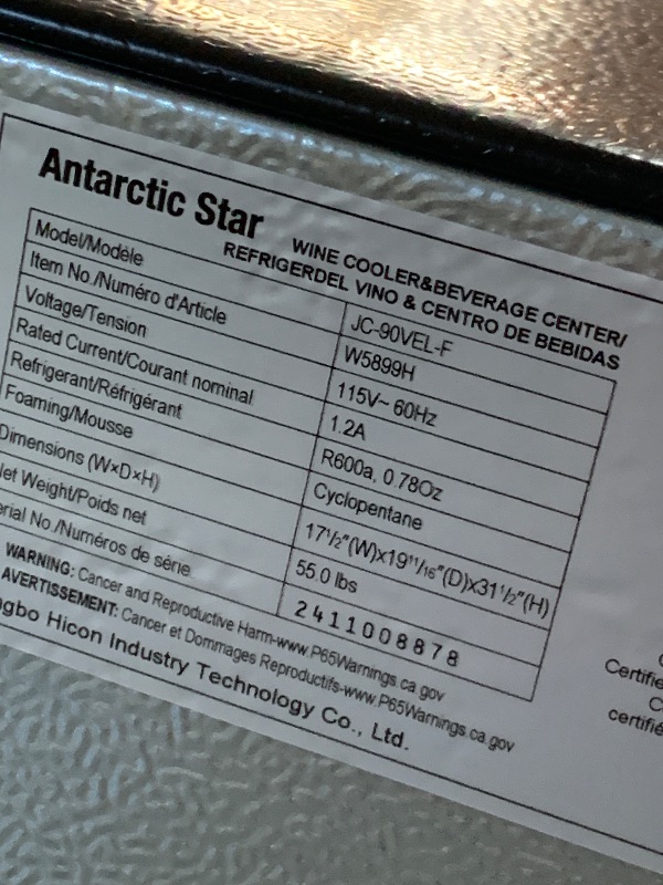 Photo 1 of (see images for damage) Electactic Mini Fridge 130 Can Beverage Refrigerator Cooler, 3.2 Cu.Ft Drink Fridge for Soda Wine Beer