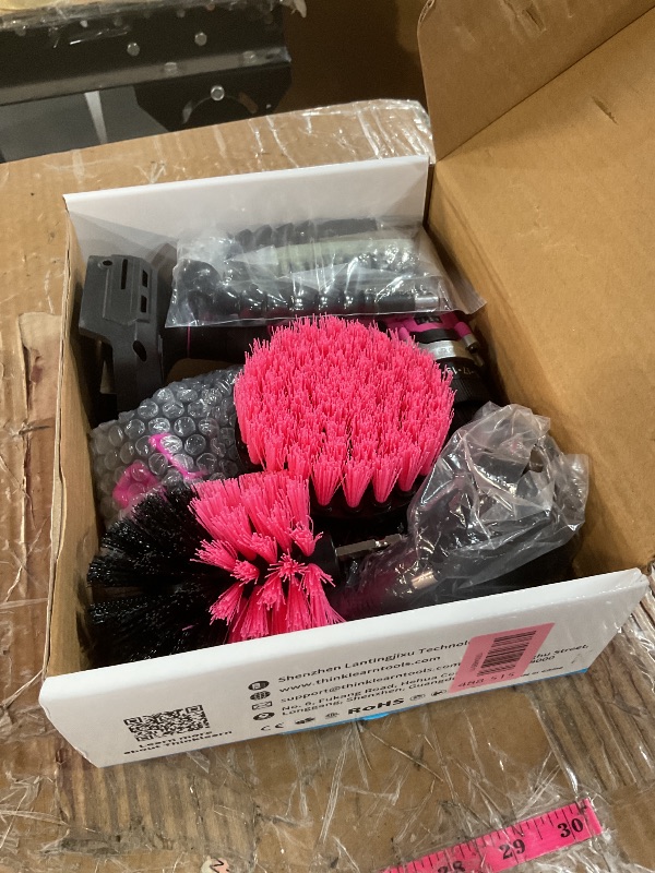 Photo 1 of ***(PARTS ONLY/ MAJOR DAMAGE/ NON FUNCTIONAL)***20V Pink Cordless Drill Set - Power Drill/Driver Kit with Drill Brush, Bit Set, 3/8" Keyless Chuck, 2 Variable Speed, 25+1 Torque Setting, Battery and Charger Included, Electric Drill for Home