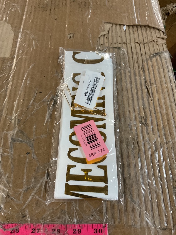 Photo 1 of "Homecoming Court" Sash - Pack of 2 - School Dance Graduation Party School Party Accessories, White with Gold Print