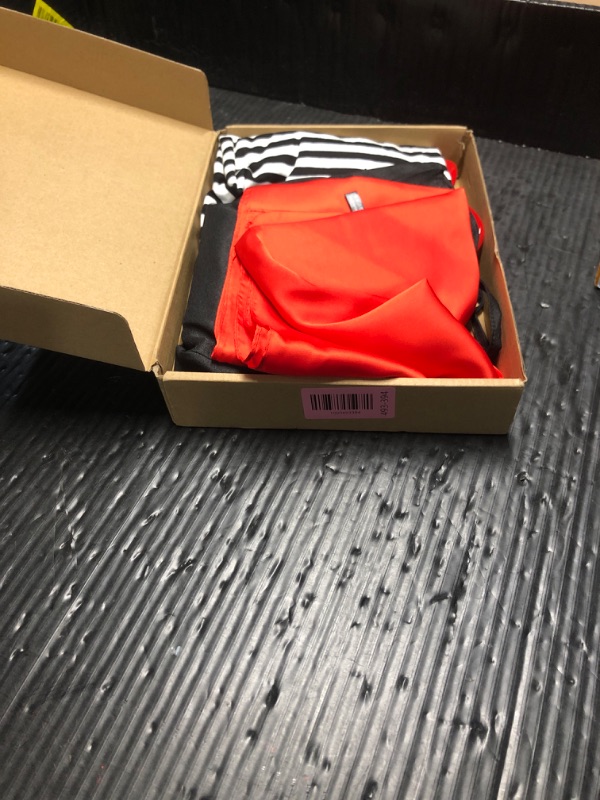 Photo 1 of ***(MISSING HAT)***Tisancy 6 Pcs Halloween French Artist Costume Women Outfit Dress Striped T Shirt Gloves Beret Scarf Sunglasses(Red Beret,Small)