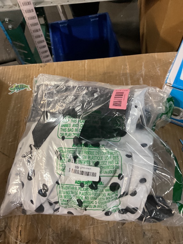 Photo 1 of ***DAMAGED - SEE NOTES/PICTURES***9pcs Women Black and White Dalmatian Costume Dress Up Full Set with Wig for Halloween Cosplay (Black, Medium)