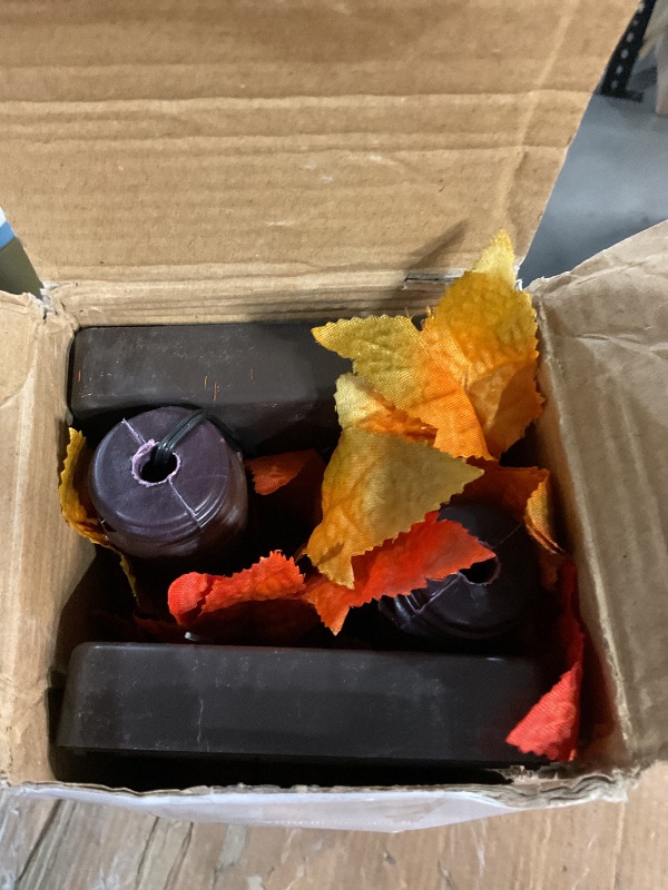 Photo 1 of [2 Pack] 24-inch Fall Lighted Maple Tree with Acorns, 48 LED Lights, Battery Operated Thanksgiving Table Centerpieces Decoration Artificial Tree for Home Fireplace Autumn Harvest Tabletop Indoor Decor