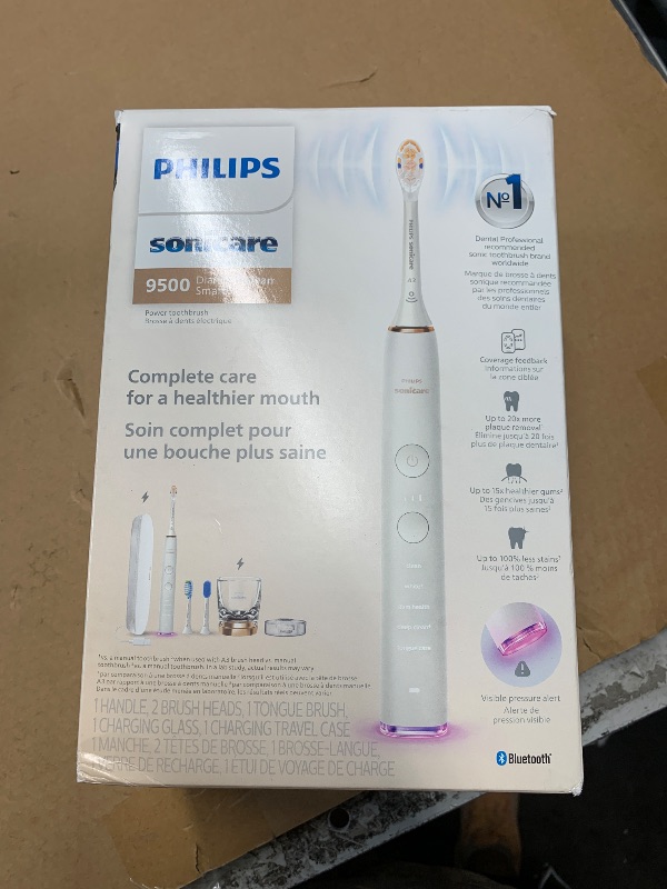 Photo 1 of ***FACTORY SEALED***Philips Sonicare DiamondClean Smart 9500 Electric Toothbrush, Sonic Toothbrush with App, Pressure Sensor, Brush Head Detection, 5 Brushing Modes and 3 Intensity Levels, Rosegold, Model HX9923/61