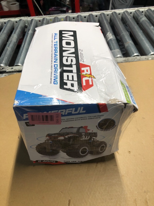Photo 1 of ***MISSING CHARGER***
STEMTRON Amphibious Remote Control Car Toys for Boys 2.4 GHz 1:16 All Terrain Off-Road RC Car Waterproof RC Monster Truck Kids Pool Toys Remote Control Boat Gifts for Kids