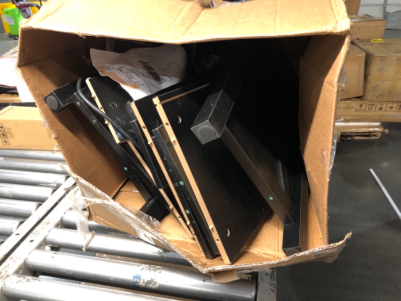 Photo 1 of  kepptory 20 Gallon Fish Tank Stand with Power Outlets, Farmhouse Decorative Aquarium Stand Furniture with Adjustable Shelves and Storage Cabinet, 10 Reptile Turtle Tank Stand (Black, 20GL)