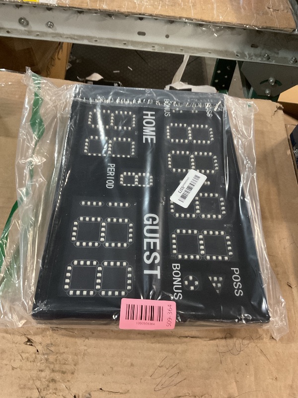 Photo 1 of (missing remote) LUCKY TIME Electronic Basketball Scoreboard with Buzzer, Digital Scoreboard with Remote,Portable Score Keeper Battery Powered Score Board for Sports Games(11digits)