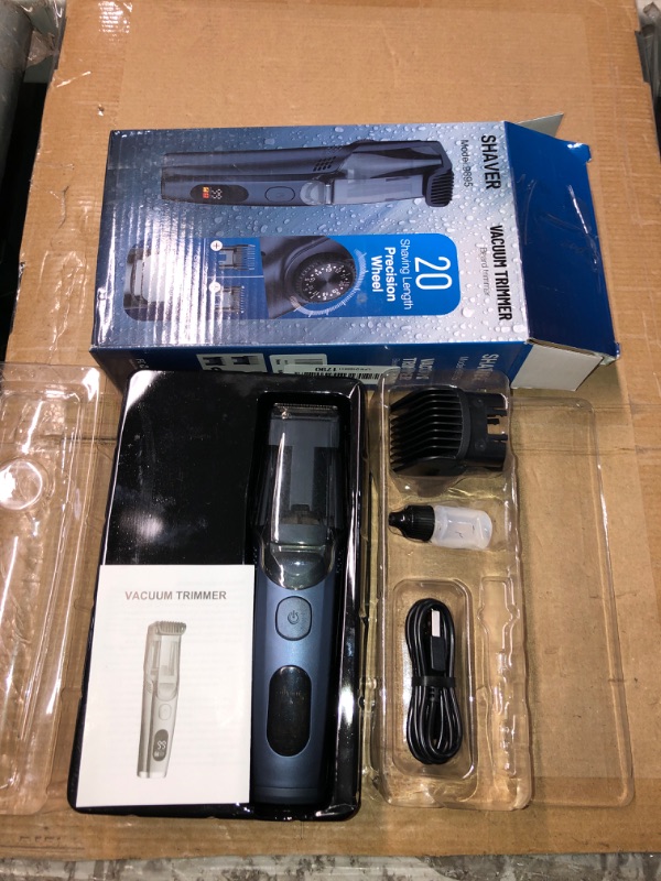 Photo 1 of (used) Vacuum Beard Trimmer for Men with 20 Length and Styles Adjustable, Built-in Vacuum Trimmer for Mustache