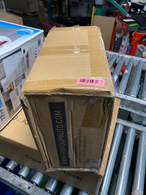 Photo 1 of ***FACTORY SEALED***FH Group Three Row Car Seat Covers Deluxe Leatherette with 8 Seater, Airbag Compatible and Rear Split – Universal Fit for Cars Trucks & SUVs (Gray)