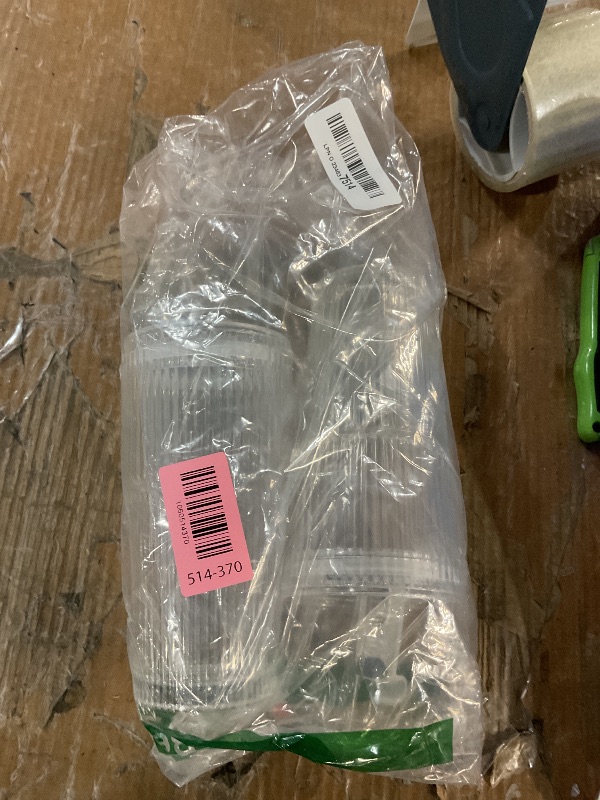 Photo 1 of * one of the straws is broken *
KEMORELA 2-Pack Ribbed Glass Tumblers with Lids & Straws – Vintage Iced Coffee Cups, Reusable Smoothie & Cocktail Drinking Glasses, Clear Glassware for Home or Cafe