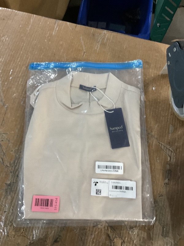 Photo 1 of * only comes with the shirt *
SAMPEEL Two Piece Set for Women Summer Outfits Vacation Trendy Lounge Sets Mock Neck Matching Sets Women Clothing Wide Leg Crop Pants Set Travel Airport Sweat Set Beige M