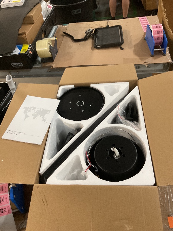 Photo 1 of ***PARTS ONLY***FUMLTP Ceiling fans with Lights, 54 In RGB Low Profile Indoor Ceiling fan with Light and Remote/App Control, Dimmable, Flush Mount, DC Reversible Motor, Noiseless Modern Ceiling Fan For Bedroom?Brown?