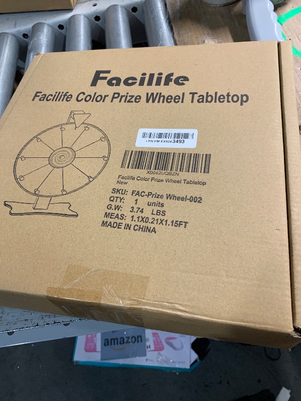 Photo 1 of ***(MISSING PARTS)***12 Inch Spinning Wheel for Prizes - Prize Wheel, 10 Slots Color Spinner with Stand, Table Prize Wheel Spinner for Trade Shows, Carnivals, and Home Game (12 inch)