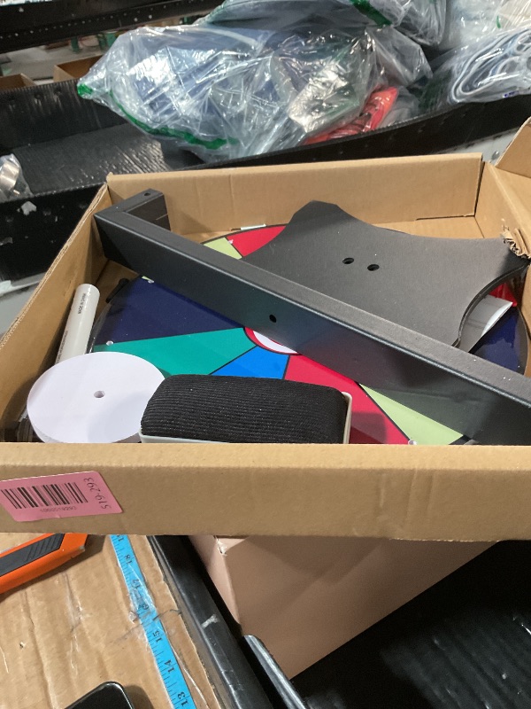 Photo 1 of ***(MISSING PARTS)***12 Inch Spinning Wheel for Prizes - Prize Wheel, 10 Slots Color Spinner with Stand, Table Prize Wheel Spinner for Trade Shows, Carnivals, and Home Game (12 inch)
