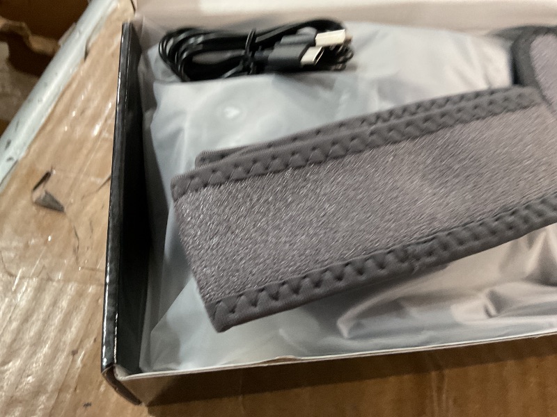 Photo 1 of ***(MASSAGER IS BROKEN/ MAJOR DAMAGE)***Cordless Heated Knee Massager with Vibration, Heated Knee Brace Wrap Heating Shoulder Brace Support Wrap for Knee Shoulder Elbow, Heating Pad with 6 Heating Levels, 3 Massage Modes & Timer (Grey)