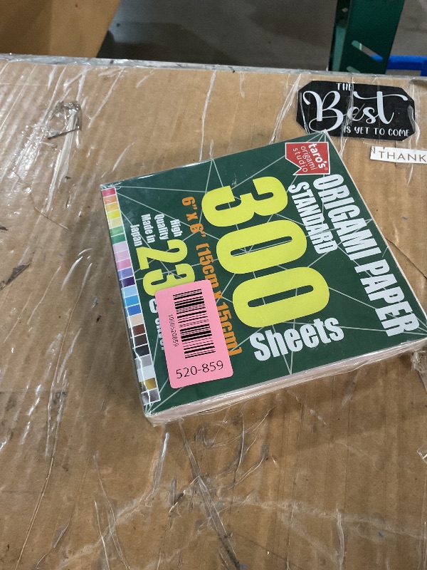 Photo 1 of [Taro's Origami Studio] Standard 6 Inch One Sided 23 Colors 300 Sheets Square Easy Fold Premium Japanese Paper for Beginner (Gold and Silver Included)