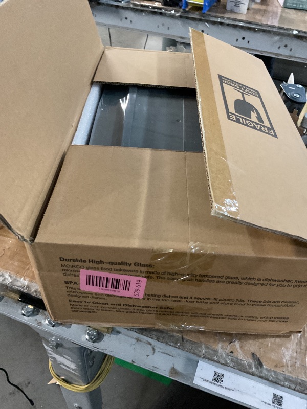 Photo 1 of ***FACTORY SEALED***8-Piece Deep Glass Baking Dish Set with Plastic lids,Rectangular Glass Bakeware Set with Lids, Baking Pans for Lasagna, Leftovers, Cooking, Kitchen, Freezer-to-Oven and Dishwasher, Gray