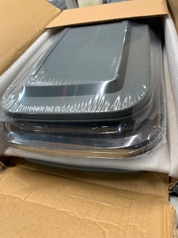 Photo 1 of ***FACTORY SEALED***8-Piece Deep Glass Baking Dish Set with Plastic lids,Rectangular Glass Bakeware Set with Lids, Baking Pans for Lasagna, Leftovers, Cooking, Kitchen, Freezer-to-Oven and Dishwasher, Gray