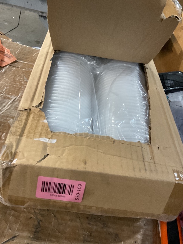 Photo 1 of [48Set - 16oz.] Plastic Deli Food Storage Containers With Plastic Lids, Disposable togo containers for soup, Meal Prep, Slime | BPA Free | Stackable | Leakproof | Microwave | Dishwasher | Freezer Safe