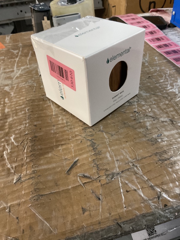 Photo 1 of (MISSING LID) Elemental Insulated Coffee Mug - Triple-Wall Stainless Steel Summit Travel Cup for Hot and Cold Drinks - Thermal Coffee Mug with Lid and Handle for Camping, Office & Travel 12oz - Teakwood