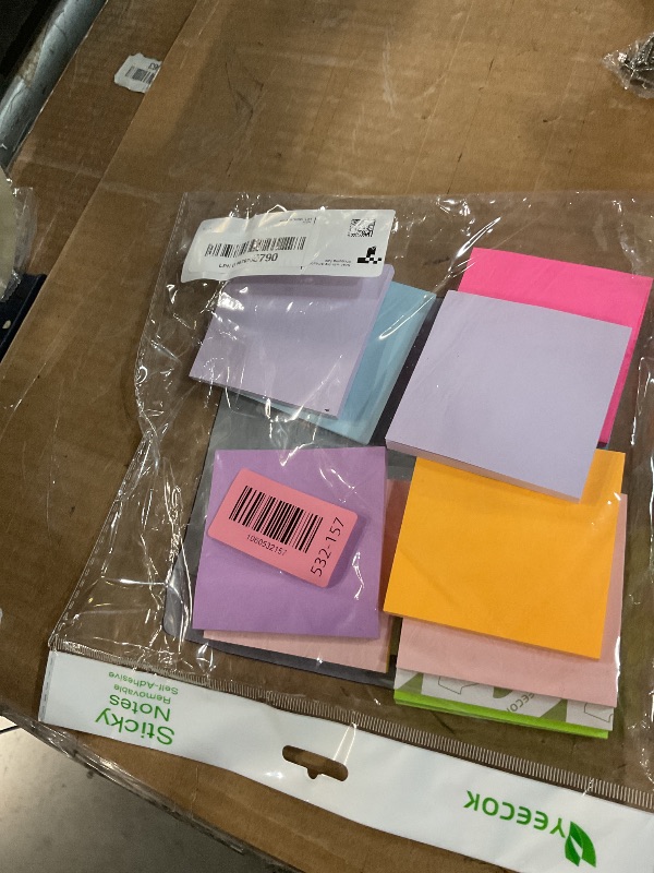 Photo 1 of (18 Pads) Sticky Notes 3x3 inch, Self-Stick Pads Bright Colors Sticky Note, Recyclable, Easy to Post for Home, Office, Notebook