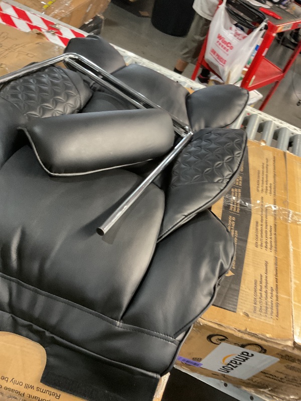 View 3 of ** STOCK PHOTO FOR REFERENCE ONLY REFER TO PICTURES BELOW**
Office Chair, Ergonomic Office Chair with Headrest, Comfy Home Office Desk Chairs with Lumbar Support & Flip-up Armrests, 330LBS High Back Mesh Computer Desk Chair for Home Office, Black