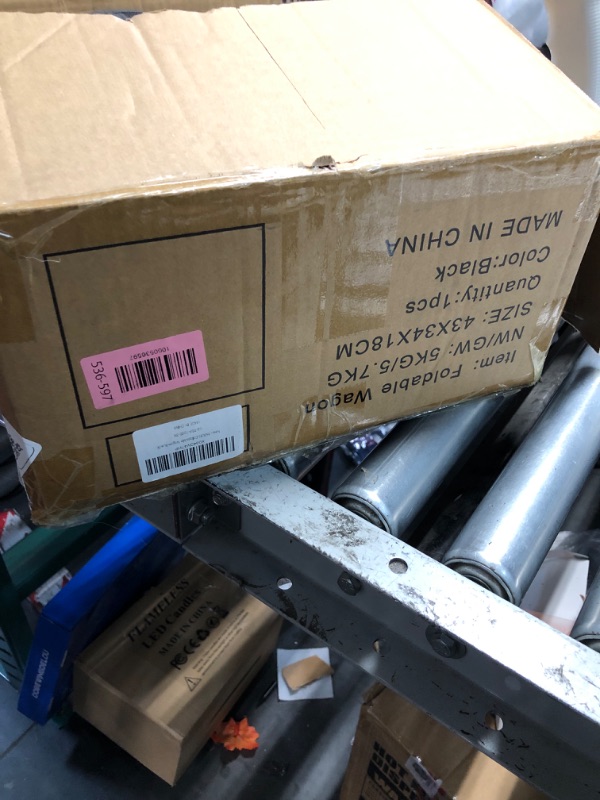 Photo 1 of ***PARTS ONLY*** Collapsible Wagon Cart Foldable with 350lbs Weight Capacity, Lightweight Utility Shopping Cart with Wheels, Folding Grocery Wagon Carts Portable for Beach Garden Sports and Camping, Black